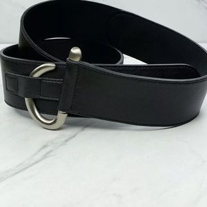 J. Jill | Leather Equestrian Belt Black Sz Med